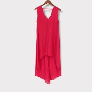 Adelyn Rae Pink High Low Chiffon High Low Dress Size Small